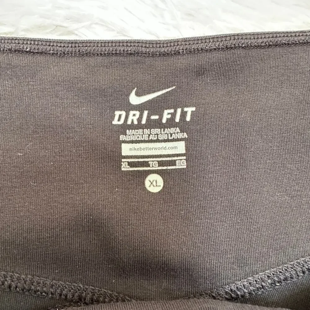 Nike Dri - Fit Black Activewear leggings 3/4 length pants Size XL
